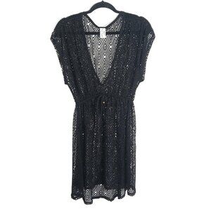 Arizona Jean Co Size M Sheer Swimsuit Lace Coverup/Dress Drawstring Waist